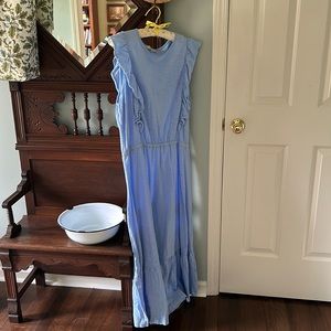 Loft maxi dress light blue never worn size xxl